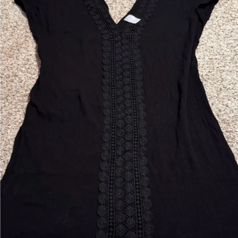 Kona Sol Black Lace Swim Cover-Up - Picture 3 of 6